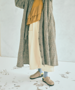 コットンウールグレンチェック　コートワンピース